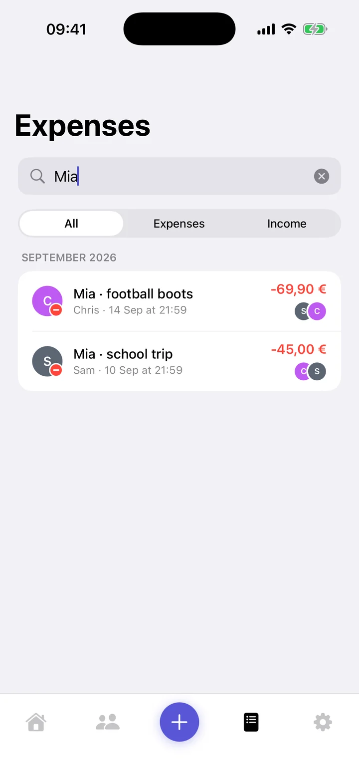 Search for Mia: football boots and school trip.